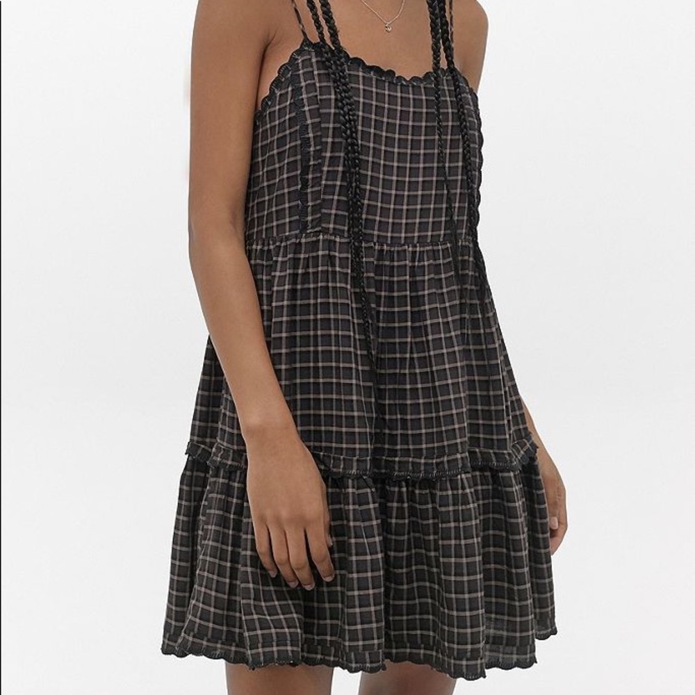urban outfitters plaid mini dress